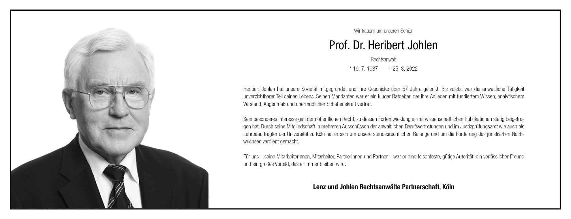 Prof. Dr. Heribert Johlen